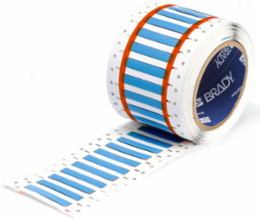 PermaSleeve Polyolefin Wire Marking Sleeves, 0.187" Dia x 0.75" W, Blue, Roll of 5000