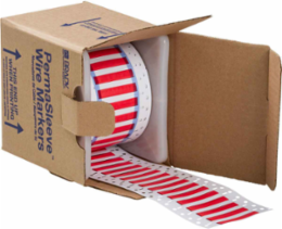 PermaSleeve Polyolefin Wire Marking Sleeves, 0.187" Dia x 1.5" W, Red, Roll of 2500