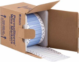 PermaSleeve Polyolefin Wire Marking Sleeves, White, 0.187" Dia x 1" W, Roll of 1000 Each