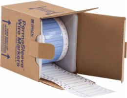 PermaSleeve Polyolefin Wire Marking Sleeves, White, 0.187" Dia x 0.5" W, Roll of 2000 Each