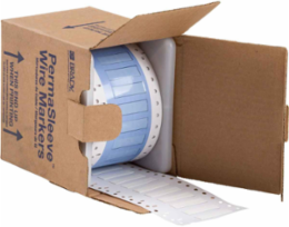 PermaSleeve Polyolefin Wire Marking Sleeves, White, 0.25" Dia x 0.75" W, Roll of 1000 Each