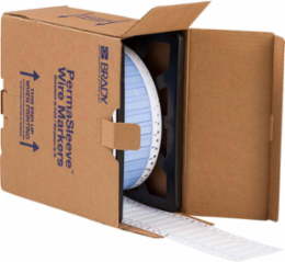 PermaSleeve Polyolefin Wire Marking Sleeves, White, 0.25" Dia x 0.67" W, Roll of 7500 Each