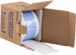 PermaSleeve Polyolefin Wire Marking Sleeves, White, 0.25" Dia x 0.67" W, Roll of 1500 Each