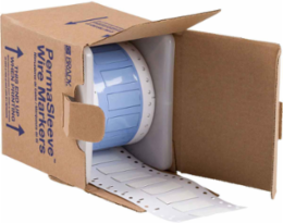 PermaSleeve Polyolefin Wire Marking Sleeves, White, 0.375" Dia x 1.5" W, Roll of 250 Each