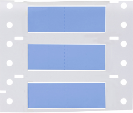 PermaSleeve Polyolefin Wire Marking Sleeves, 0.375" Dia x 1" W, Blue, Roll of 2000