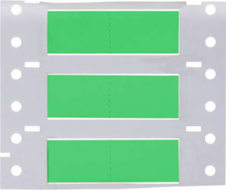 PermaSleeve Polyolefin Wire Marking Sleeves, 0.375" Dia x 1" W, Green, Roll of 2000