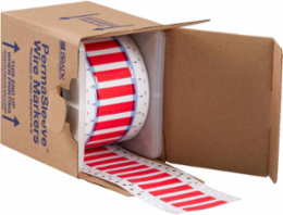 PermaSleeve Polyolefin Wire Marking Sleeves, 0.375" Dia x 2" W, Red, Roll of 250