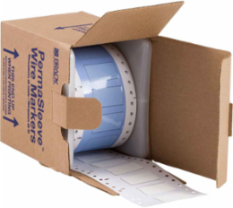 PermaSleeve Polyolefin Wire Marking Sleeves, White, 0.5" Dia x 1.5" W, Roll of 250 Each