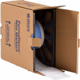 PermaSleeve Polyolefin Wire Marking Sleeves, White, 0.5" Dia x 1.5" W, Roll of 500 Each