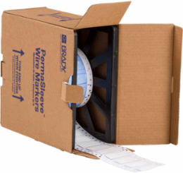 PermaSleeve Polyolefin Wire Marking Sleeves, White, 0.5" Dia x 2" W, Roll of 500 Each