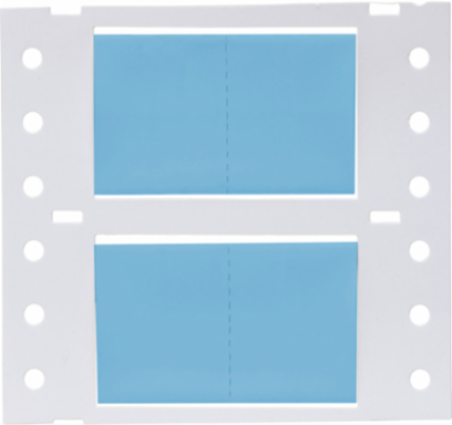 PermaSleeve Polyolefin Wire Marking Sleeves, 0.75" Dia x 1" W, Blue, Roll of 500