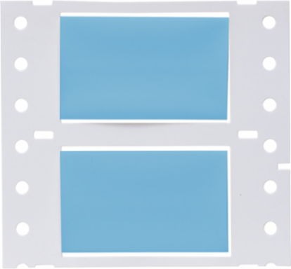 PermaSleeve Polyolefin Wire Marking Sleeves, 0.75" Dia x 2" W, Blue, Roll of 100