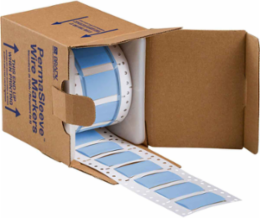 PermaSleeve Polyolefin Wire Marking Sleeves, 0.75" Dia x 2" W, Blue, Roll of 100