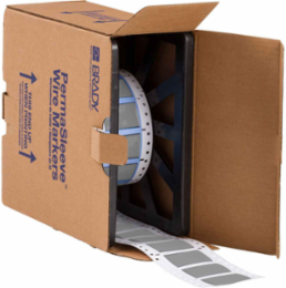 PermaSleeve Polyolefin Wire Marking Sleeves, 0.75" Dia x 1" W, Gray, Roll of 500