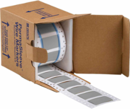 PermaSleeve Polyolefin Wire Marking Sleeves, 0.75" Dia x 2" W, Gray, Roll of 100