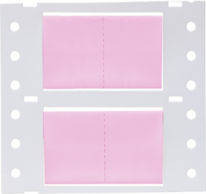 PermaSleeve Polyolefin Wire Marking Sleeves, 0.75" Dia x 1" W, Pink, Roll of 500