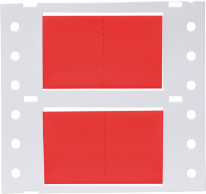 PermaSleeve Polyolefin Wire Marking Sleeves, 0.75" Dia x 1" W, Red, Roll of 500