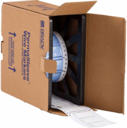 PermaSleeve Polyolefin Wire Marking Sleeves, White, 0.75" Dia x 1" W, Roll of 500 Each