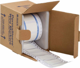 PermaSleeve Polyolefin Wire Marking Sleeves, White, 0.75" Dia x 2" W, Roll of 100 Each