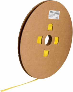 PermaSleeve Polyolefin Wire Marking Sleeves, 0.187" Dia x 200' L, Yellow