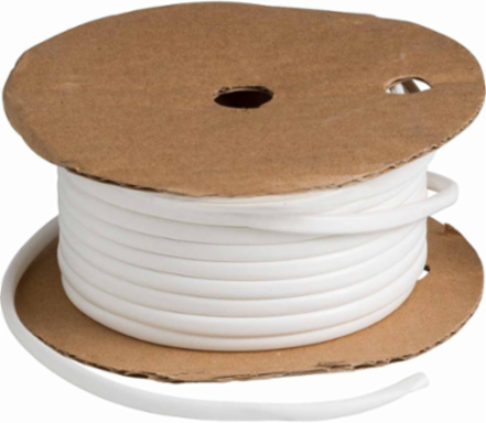 BradyMark™ PVC Tubing, Vinyl, White, 0.249 Inch Dia x 100 ft L, Chemical-Resistant
