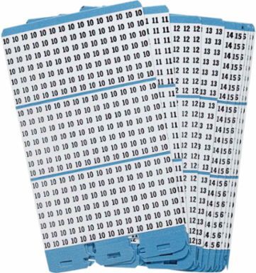 Porta-Pack® Wire Marker Book Refill - Repositionable Vinyl Cloth, Legend 10 to 19