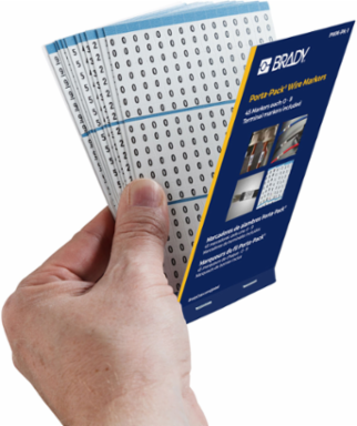 Porta-Pack® Wire Marker Book - Repositionable Vinyl Cloth, Legend 0 to 9