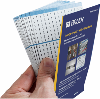 Porta-Pack® Wire Marker Book - Repositionable Vinyl Cloth, Legend 1 to 30