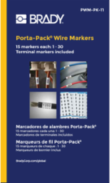 Porta-Pack® Wire Marker Book - Repositionable Vinyl Cloth, Legend 1 to 30