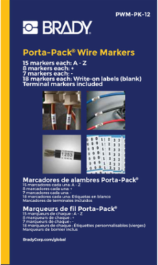 Porta-Pack® Wire Marker Book - Repositionable Vinyl Cloth, Legend A to Z