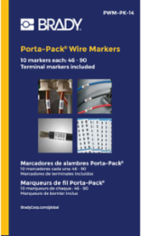 Porta-Pack® Wire Marker Book - Repositionable Vinyl Cloth, Legend 46 to 90