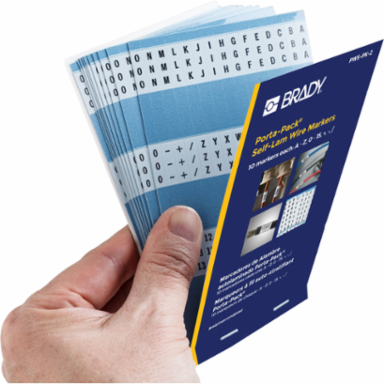 Self-laminating Wire Marker Books, A to Z, 0 to 15 +,-, /