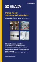Self-laminating Wire Marker Books, A to Z, 0 to 15 +,-, /
