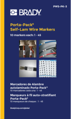 Self-laminating Wire Marker Books, 1 to 45