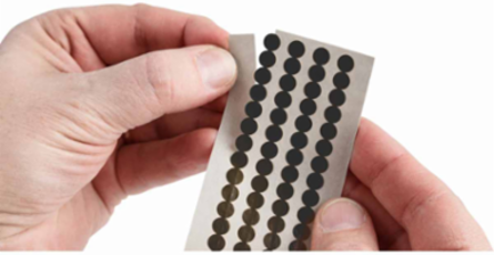 Quik-Dot Markers Vinyl 0.250 in Dia Black 25 Pk