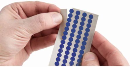 Quik-Dot Markers Vinyl 0.250 in Dia Blue 25 Pk
