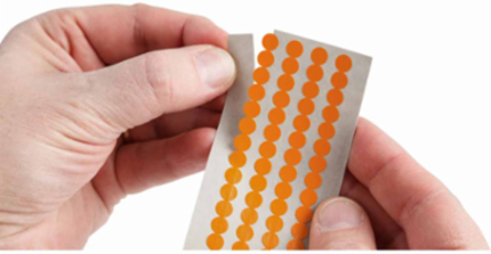 Quik-Dot Markers Vinyl 0.250 in Dia Orange 25 Pk