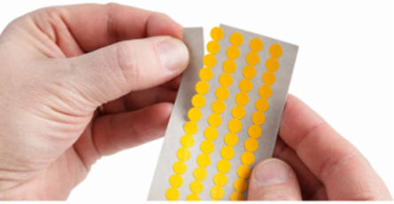 Quik-Dot Markers Vinyl 0.250 in Dia Yellow 25 Pk