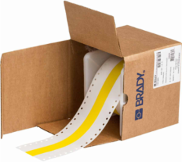 BradyWrap Tedlar Polyvinyl Fluoride Labels, 1 Inch x 100 ft, Yellow