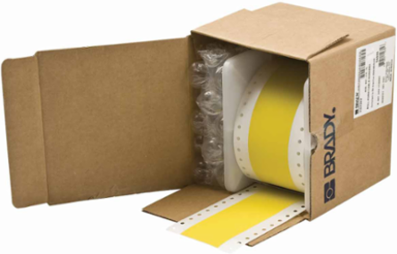 BradyWrap Tedlar Polyvinyl Fluoride Labels, 1.5 Inch x 100 ft, Yellow