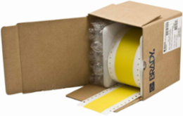 BradyWrapTM Tedlar Polyvinyl Fluoride Labels, 2 Inch Wide, Yellow, 100 ft Long