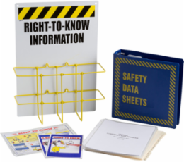 3 Inch MSDS Station - Yellow Polystyrene Wall Mounted Information Center