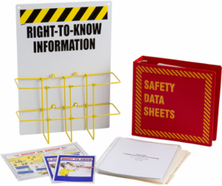 3 Inch MSDS Single Station Information Center, Wall Mounted, Polystyrene