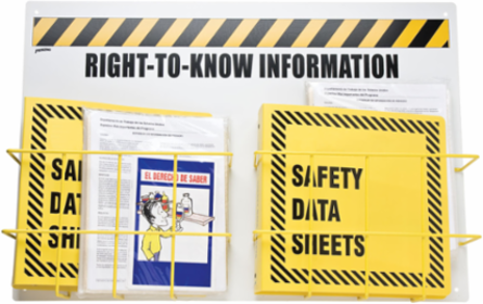 3 Inch Double MSDS Information Station - Wall Mounted, Text Legend, Polystyrene Material