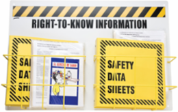 3 Inch Double MSDS Information Station - Wall Mounted, Text Legend, Polystyrene Material