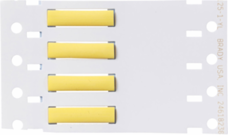 BSP45 Heat Shrink Wire Marking Sleeves, 0.125 Inch Dia x 1 Inch W, Yellow, 3:1 Shrink Ratio