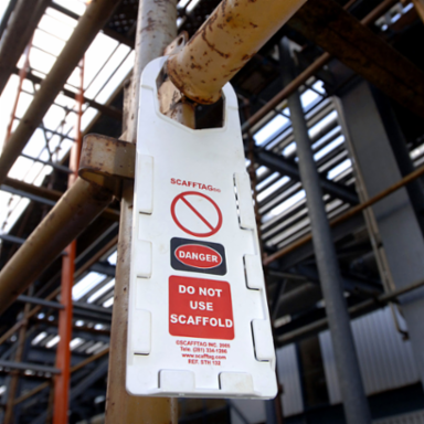 SCAFFTAG Tag Holder, NE PAS UTILISER L'ECHAFAUDAGE