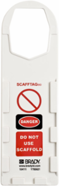 SCAFFTAG Tag Holder, DANGER DO NOT USE SCAFFOLD, 11.75" H x 3.5" W, Black/Red on White
