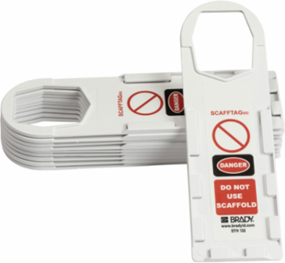 SCAFFTAG Tag Holder, DANGER DO NOT USE SCAFFOLD, 11.75" H x 3.5" W, Black/Red on White