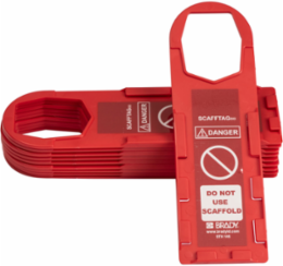 SCAFFTAG Tag Holder, DANGER DO NOT USE SCAFFOLD, 11.75" H x 3.5" W, White on Red